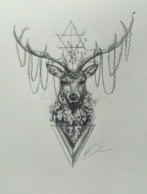 Hannibal stag tattoo                                                                                                                                                                                 More Caribou Tattoo, Hannibal Stag, Mothman Tattoo, Decorated Antlers, Stag Tattoo Design, Hirsch Tattoo Frau, Dotwork Tattoo Mandala, Deer Skull Tattoos, Stag Tattoo