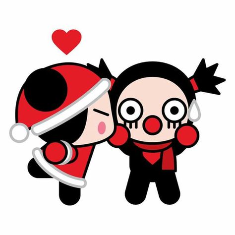 Pucca Christmas, Puka And Garu, Pucca And Garu, Couple Cartoon, Matching Profile Pictures, Funny Love, Cartoon Network, Good Mood, Cute Icons