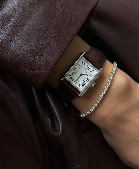 Cartier Watches Women, Cartier Tank Solo, Tank Watch, Small Lady, Watch For Women, Cartier Tank, Cartier Watch, Jewelry Lookbook, Analog Watch