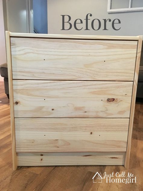 rasthackbeforepic Rast Makeover, Rast Ikea, Ikea Rast Dresser, Dresser Hack, Ikea Rast Hack, Bedroom Board, Garage Workbench, Nightstand Makeover, Pine Dresser