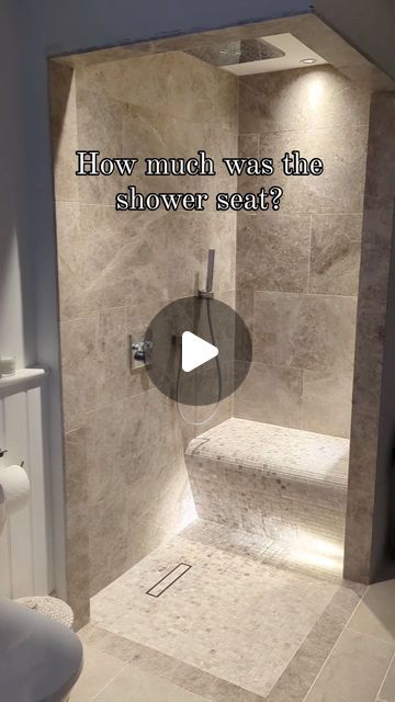 Samantha Roobottom on Instagram: "One of the main questions I'm asked about the shower seat is how much it is and where it is from. It is from @rubberduckbathrooms and it's £257. You tile directly on top of it (we would have bought the mosaics and paid the tiler anyway so not sure it added too much extra material and labour wise). Hands down THE BEST thing we have ever added to a renovation project and will definitely be installing another when we come to do our en-suite. 

Have a lovely Sunday xx

#bathroomdesign #bathroominspo #showerseat #showerdesign #mosaictiles #bathroomremodel #bathroonrenovation" Walk In Shower Ideas With Bench, Walk In Shower With Seat, Wetroom Ideas, Shower With Seat, Walk In Showers, Loom Knitting Stitches, Shower Rooms, Lovely Sunday, Shower Seat