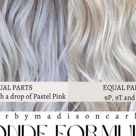 Madison Carlisle on Instagram: "My top 4 most used blonde formulas for summer! These 4 formulas are my go to’s for summer blondes that allow me a lot of versatility without having to have a ton of colors in stock. With this graphic I wanted to create a little shopping list for anyone who is wanting to have these colors and products in stock! If you guys like that, let me know in the comments and I will start adding them with my formula charts! These formulas with so best for clients who are Formula Chart, Toner For Blonde Hair, Hair Color Formulas, Carlisle, Toner, Blonde Hair, New Hair, Blonde, Hair Color