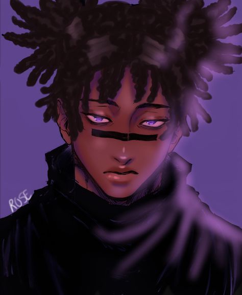 Black Man, A Black, Purple, Anime, Black