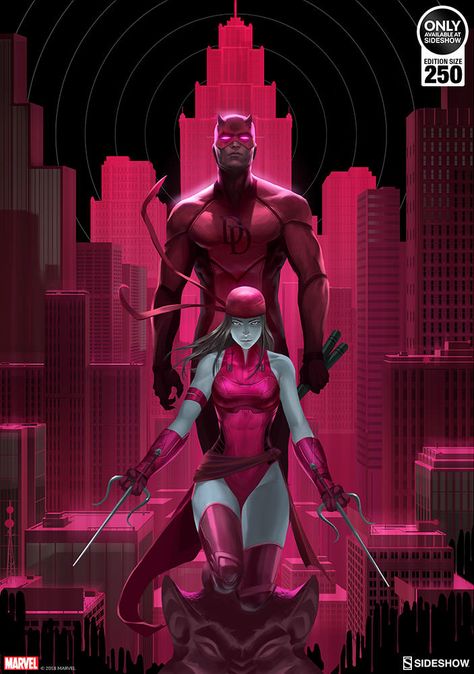 Daredevil And Elektra, Dark Fine Art, Elektra Marvel, Marvel Elektra, Daredevil Elektra, Daredevil Art, Daredevil Comic, Marvel Knights, Matt Murdock