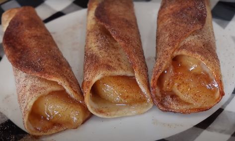 Air Fryer Apple Pie Taquitos Apple Pie Taquitos, Air Fryer Apple Pie, Caramel Apple Cheesecake Dip, Chicken Pasta Soup, Pumpkin Crisp, Dorito Casserole, Pasta E Fagioli Soup, Canned Apple Pie Filling, Baked Pancakes