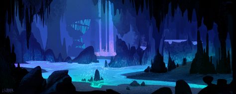 Underwater Environment Concept Art, Cave Background Concept Art, Cave Background Art, Cabin Concept Art, Halloween Concept Art, Water Concept Art, Cave Concept Art, Cave Monster, Planet Concept Art