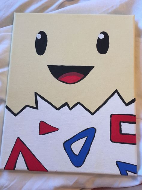 Canvas Pokemon Painting, Pikachu Painting Easy, Pokemon Easy Painting, Simple Pokemon Painting, Pokemon Canvas Painting Easy, Pokemon Canvas Art, Naruto Painting Ideas On Canvas Easy, Pokemon Acrylic Painting, Minecraft Canvas Painting Diy