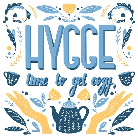 Hygge concept. Hand lettering Scandinavian folk motives design Motives Design, Hygge Design, Illustration Ideas, Scandinavian Folk Art, Lettering Styles, Folk Fashion, Candle Making, Making Ideas, Hand Lettering