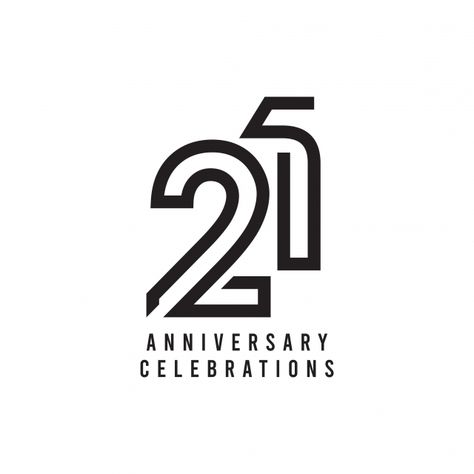 Illustration Birthday, Birthday 21, Company Anniversary, 21st Anniversary, 25 Year Anniversary, 20 Year Anniversary, 50 Years Anniversary, Logo Number, Anniversary Logo