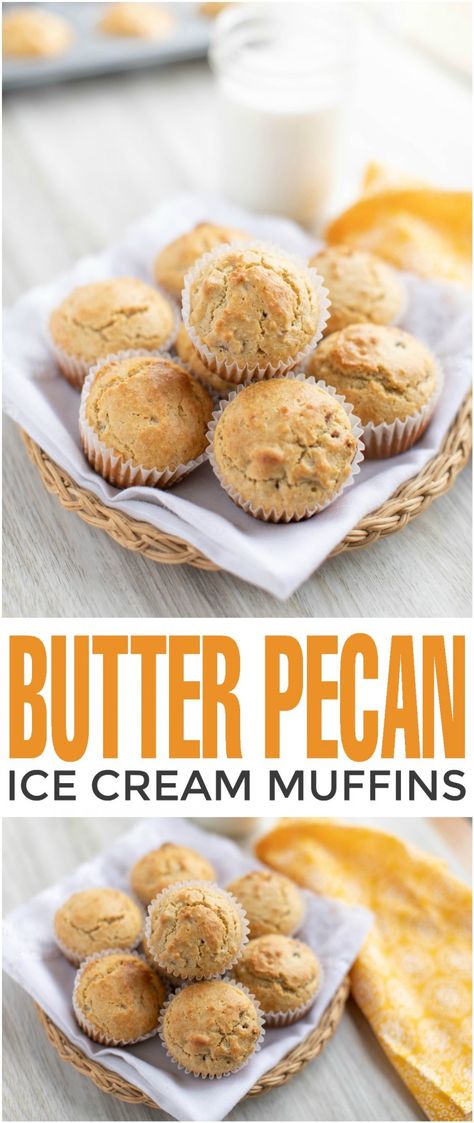 Ice Cream Muffins, Muffins For Breakfast, Cherry Muffins, Butter Pecan Ice Cream, Pecan Ice Cream, Easter Sugar Cookies, Frugal Mom, Pecan Nuts, Easter Baking