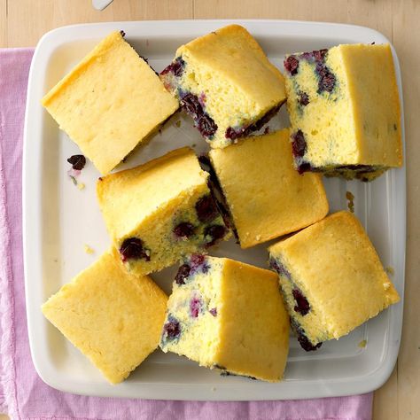 Blueberry Cornbread Brown Bread Rolls, No Oven Desserts, Cream Of Anything, Double Chocolate Banana Muffins, Blueberry Cornbread, Grilled Side, Cornbread Salad, Cornbread Recipes, Small Batch Baking