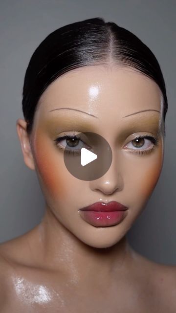 Isa on Instagram: "my attempt at the iconic @patmcgrathreal glass skin makeup look for Maison Margiela haute couture ss24 🖤 #glassskin #glassskinmakeup #patmcgrath #maisonmargiela #johngalliano #makeup #makeuptutorial" Glass Skin Makeup Tutorial, Glass Skin Makeup Look, Glass Makeup Look, Glass Makeup, Haute Couture Makeup, Pat Mcgrath Maison Margiela, Pat Mcgrath John Galliano, Patmcgrathreal Makeup, Margiela Makeup