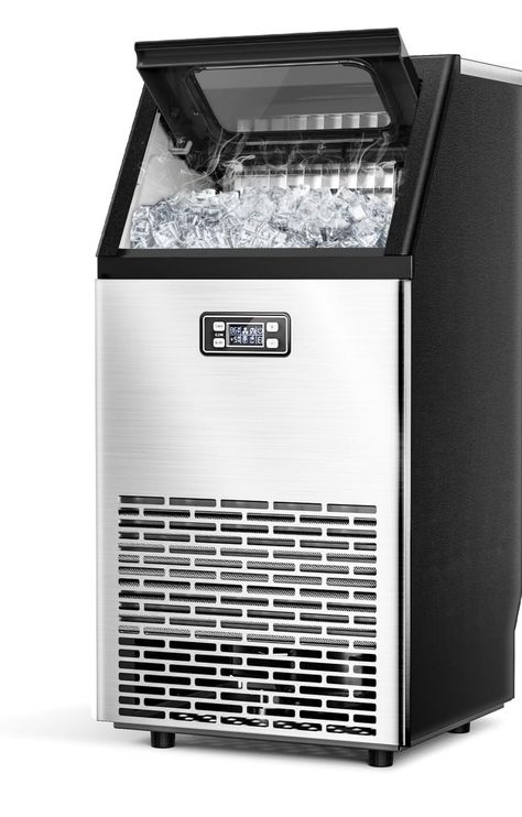 This ice maker is a must-have! It makes the most perfect ice, and you'll never run out! Disclaimer: This is an affiliate link Commercial Ice Maker, Ice Making, Ice Maker Machine, Ice Storage, Ice Scoop, Ice Cube Maker, Ice Machine, Smart Business, Sensors Technology