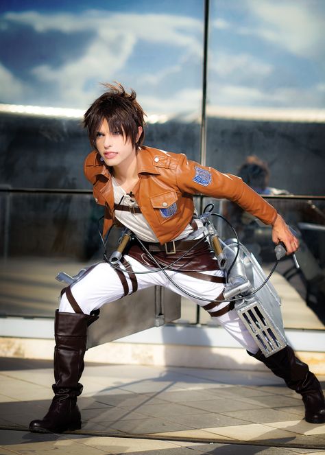 Eren Jaeger, rage by Hadukoushi on deviantART Shiganshina District, Cosplay Eren, Titan Costume, Eren Jaeger Cosplay, Attack On Titan Costume, Japanese Sweater, Short Kimono Jacket, Japanese Hoodie, Sukajan Jacket