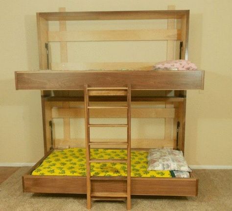 How to build a Murphy bunk bed | DIY projects for everyone! Bunkbeds Design, Murphy Bunk Bed, Murphy Bunk Beds, Beautiful Bed Designs, Bunk Bed Plans, Beds Diy, Modern Bunk Beds, Diy Bunk Bed, Modern Murphy Beds