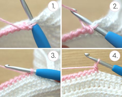 crab stitch crochet tutorial Crab Stitch Crochet, Things To Make With Yarn, Crochet Edges, Reverse Single Crochet, Crochet 101, Crochet Baby Sweaters, Crochet Border, Knitting Loom, Easy Crochet Stitches