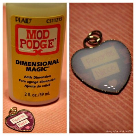 Mod Podge Dimensional Magic Tutorial Mod Podge Dimensional Magic, Mod Melts, Magic Tutorial, Magic Necklace, Diy Mod Podge, Mod Podge Crafts, Modge Podge, Cute Diy, Craft Night