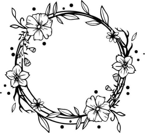 Art Wreath, Vinyle Cricut, Custom Cowboy Hats, Magic Runes, Quality Quotes, Wreath Drawing, Laser Cut Wood Crafts, Floral Frames, Image Svg