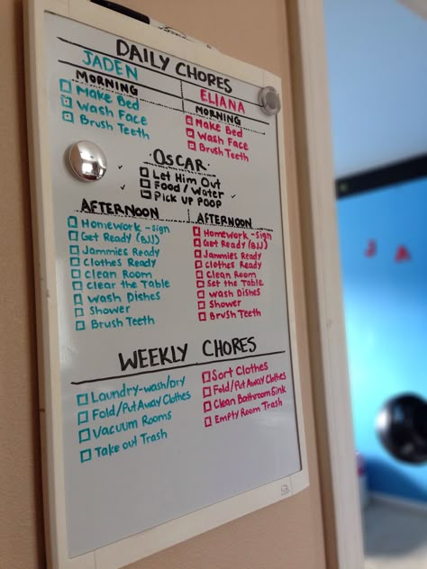 Chore Whiteboard Ideas, White Board Ideas Chores, Dry Erase Board To Do List Ideas, Dorm Room Chore Chart, Family Dry Erase Board Ideas, Roommate Whiteboard Ideas, Whiteboard Ideas Organization Home, Chores Whiteboard Ideas, White Board To Do List Ideas