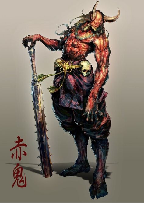 Dnd Creatures, Oni Demon, Characters Inspiration, Creature Artwork, 다크 판타지, Monster Concept Art, Samurai Art, Demon Art, Dungeons And Dragons Homebrew