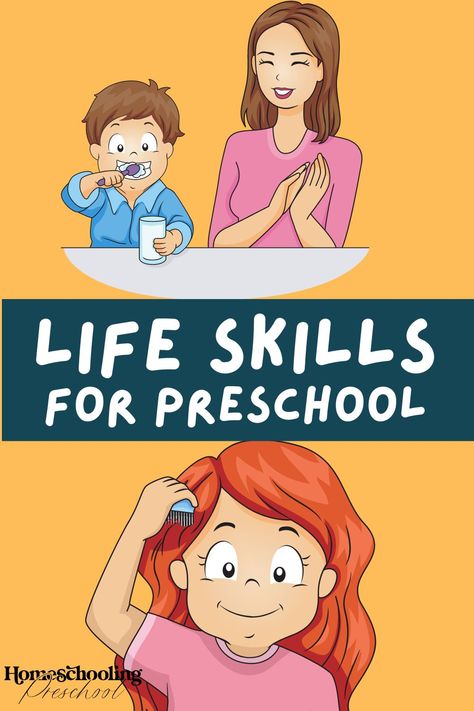 Life Skills for Preschool Prek Life Skills, Life Skills Preschool Activities, Preschool Self Help Skills, Life Skills For Preschoolers, Life Skills Activities For Preschoolers, Life Skills Preschool, Life Skills Activities For Kids, Preschool Life Skills, Life Skills For Children