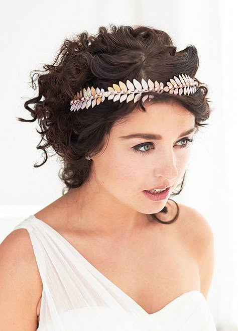 Greek Goddess Wedding Fashion on earlyivy.com Greek Style, Greek Goddess, Short Hair, Hair Accessories, Hairstyles, Hair, White