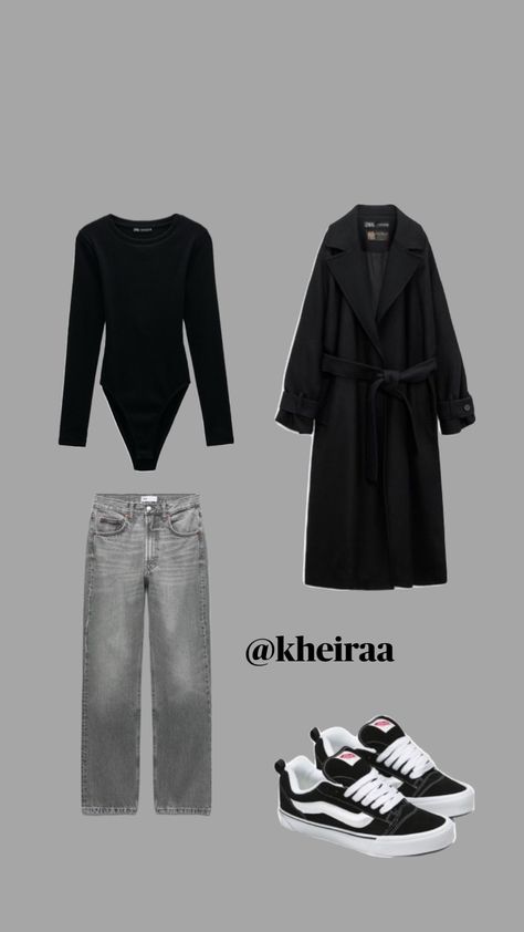 @kheiraa Scandinavian Outfit, Outfit College, Work Outfit Inspiration, Zara Drip, Smart Casual Work Outfit, Outfit Zara, Mode Zara, Basket Noir, Uni Outfits