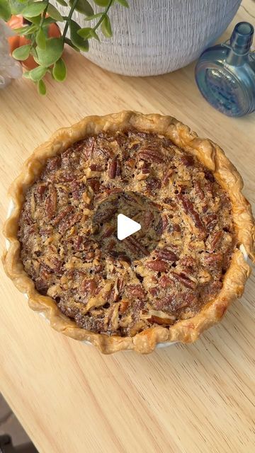 Jenna Ann Hunter, MS RD on Instagram: "Pecan Pie for one✨ Well, this is more-so two servings, but only if you want to share! Since Thanksgiving is coming up, I’ve been craving all the Thanksgiving foods in anticipation! My favorites are always the desserts! What about yours? Let me know in the comments if you want me to make anything else! (Recipe below & follow @thehealthyhophead for more easy single serve recipes!)

Recipe:

Ingredients-
1 pre-made pie crust (shaped to pie dish)
1/3 cup granulated sugar 
1/3 cup brown sugar 
2 tbsp melted butter
1/4 cup maple syrup
1 small egg
Dash of vanilla
Dash of cinnamon
1/2 cup pecans (or more to your liking)
Punch of salt

Directions-
1. Preheat the oven to 375F.
2. Shake a pre-made pie crust to a small pie dish (mine had the diameters of 4”, if y Pecan Pie For One, Single Serve Recipes, Thanksgiving Is Coming, Thanksgiving Foods, Single Serving Recipes, Recipe Ingredients, Pecan Pie, Single Serve, You Want Me