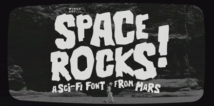 Space Rocks Font | Webfont & Desktop | MyFonts 1950s Television, Sci Fi Fonts, Space Font, Retro Sci Fi, Horror Font, Space Rocks, Wings Art, Alien Creatures, Art Storage