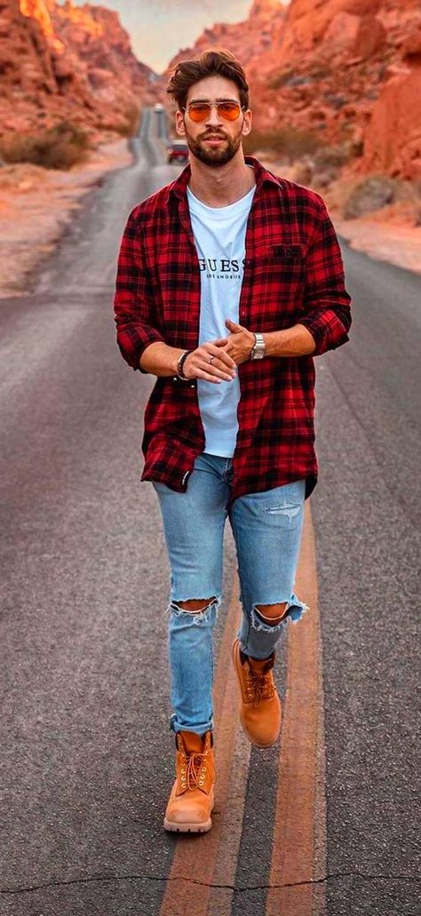 Checkered Shirt Outfit, Flannel Outfits Men, Flannel Outfits, Formal Mens Fashion, Mens Jackets Casual, Jackets Men Fashion, Winter Jacket Men, Men Fashion Casual Outfits, Street Style Inspiration