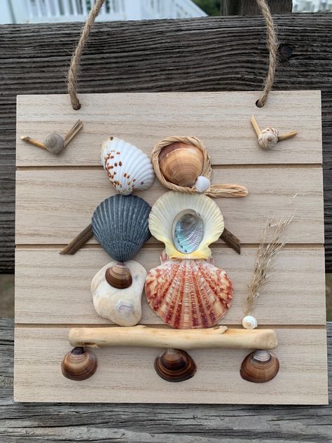 Lettered Olive Shell Crafts, Lettered Olive Shell, Olive Shell, Seashell Mirror, Shell Wreath, Shell Crafts, Oyster Shell, Coastal Decor, House Warming Gifts