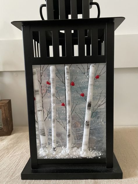 Fused Glass Lantern Panels, Fused Glass Lanterns, Winter Lanterns, Diy Wedding Hangers, Fused Glass Art Ideas, Ikea Lanterns, Glass Art Ideas, Glass Lanterns, Glass Fusion Ideas