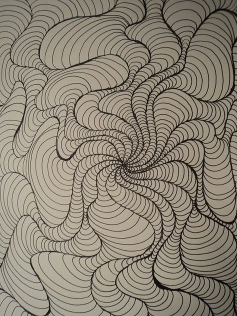 Lines Drawing Pattern, Swirly Lines, Line Illusion, Wavy Art, Squiggly Line Drawing, Wavy Lines, Wavy Line Art, Wavy Line Drawing, Wavy Lines Pattern