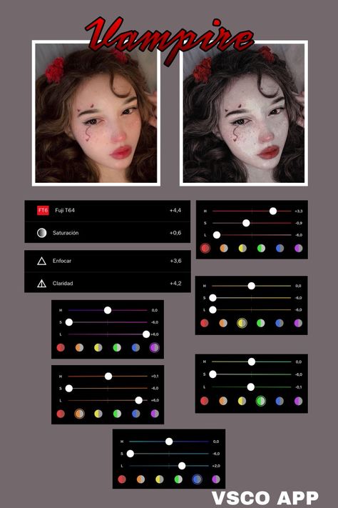 Vampire Filter, Vsco Editing, Aesthetic Tips, Editing Lightroom, Photo Editing Vsco, Editing Tricks, Vsco Edit, Best Filters For Instagram, Photo Editing Lightroom