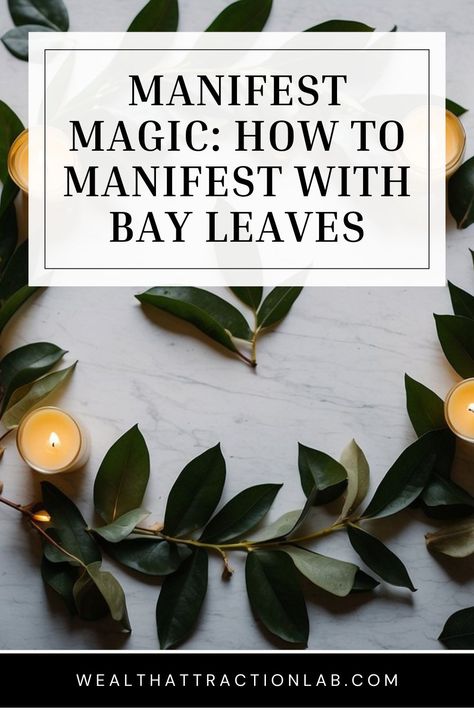 Do you ever feel like you're stuck in a rut and can't seem to move forward in life? Maybe you've tried setting goals and making plans, but nothing seems to work. If this sounds familiar, you might want to try manifesting with bay leaves. This ancient practice has been used for centuries to help people attract abundance, love, and success into their lives.



The Magic of Bay Leaves



Bay leaves have long been ...

#Mindset #MoneyManifestation #PersonalDevelopment #WealthBuilding #ManifestRitual Manifesting Rituals, In A Rut, Stuck In A Rut, Attract Abundance, Overcoming Obstacles, Creating A Vision Board, Bay Leaf, Bay Leaves, Focus On Your Goals