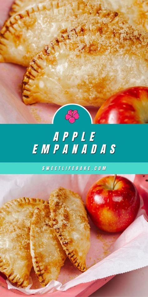 Apple Empanadas with a fresh apple. Empanadas Apple, Sweet Empanada Dough Recipe, Homemade Empanada Dough, Sweet Empanadas Recipe, Apple Empanadas, Baked Empanadas, Mini Pie Maker, Empanada Dough, Empanadas Dough