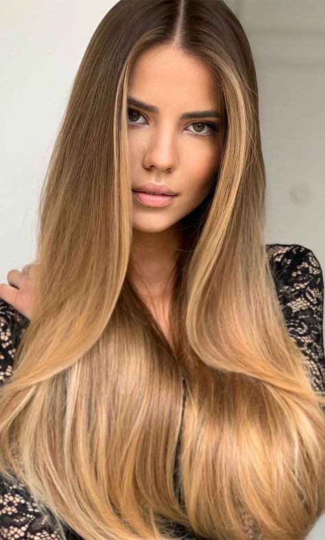 Hot Hair Colors, Beautiful Hair Color, Brown Hair Balayage, Blonde Hair Looks, Long Blonde, Long Blonde Hair, Cool Hair Color, Hair Color Trends, Blonde Hair Color