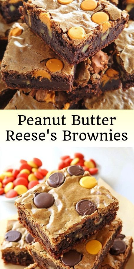 Reese's Pieces Peanut Butter Brownies Recipe Indulge in the irresistible combination of peanut butter and chocolate with these Reese's Pieces Peanut Butter Brownies. With a fudgy texture and crunchy candy topping, these brownies are a guaranteed crowd-pleaser. Perfect for any occasion, these sweet treats are sure to satisfy your dessert cravings. #ReesesPiecesBrownies #PeanutButterChocolate #SweetIndulgence #HomemadeDesserts #EasyRecipes #BakingInspiration #FamilyFavorites #DeliciousTreats Reese's Brownies, Reeses Brownies, Peanut Butter Brownies Recipe, Dessert Cravings, Cozy Afternoon, Reese's Pieces, Butter Brownies, Peanut Butter And Chocolate, Peanut Butter Brownies