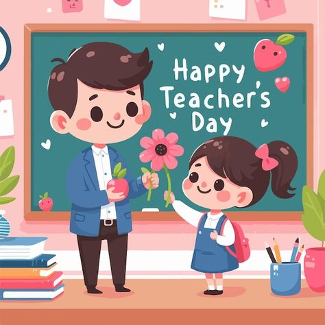 Teachers Day Celebration, Celebration Background, Happy Teachers Day, Graphic Resources, Vector Illustration, Celebrities, Art