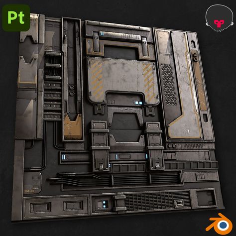 ArtStation - Sci_Fi Utility Wall Sci Fi Control Panel, Sci Fi Panel, Scifi Wall, Wall Panel Texture, Sci Fi Wall, Sci Fi Props, Sci Fi Tech, Environment Props, Props Concept