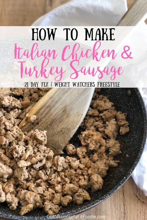 Breakfast Burritos Healthy, Burritos Healthy, Italian Sausage Seasoning, Homemade Turkey Sausage, Turkey Sausage Recipes, Homemade Italian Sausage, Ground Turkey Sausage, Turkey Italian Sausage, Chicken Sausage Recipes