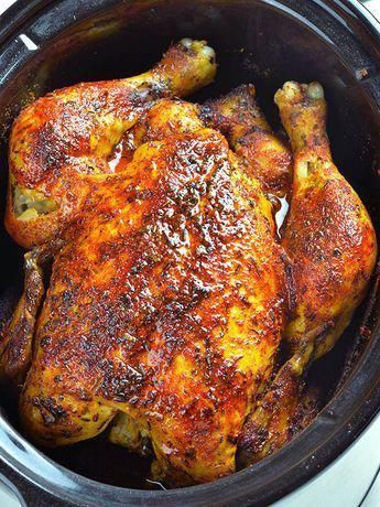 Slow Cooker Rotisserie Chicken, Rotisserie Chicken Recipe, Slow Cooker Chicken Healthy, Chicken Breast Slow Cooker, Cooking Fever, Cooking Whole Chicken, Healthy Slow Cooker, Slow Cooker Recipes Healthy, Rotisserie Chicken Recipes