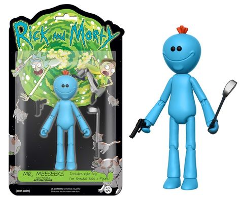 Rick and Morty Rick And Morty Meeseeks, Neca Action Figures, Mister Meeseeks, Mr Meeseeks, Superhero Kids, Rick Y Morty, Dancing Baby, Star Wars Black Series, Action Toys