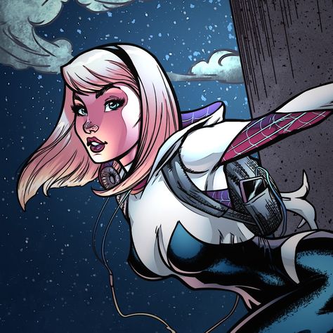 Gwen Stacy Comic, Spider Gwen Comics, Arte Grunge, Spiderman Pictures, Spider Girl, Gwen Stacy, Spiderman Comic, Spider Gwen, Spider Woman