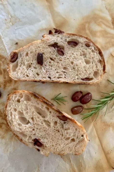 Kalamata Olive Sourdough Bread, Sourdough Olive Bread Recipe, Sourdough Olive Bread, Olive Sourdough Bread, Flavored Sourdough, Olive Bread Recipe, The Pantry Mama, Pantry Mama, Sourdough Breads