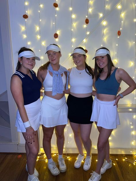 Sports Dress Up, Golf Dress Up Party, Golfer Costume Women, Tennis Pro Costume, Golf Costume Ideas, Tennis Player Outfit Halloween, Sports Halloween Costumes For Women, Tennis Costume Halloween, Halloween Sports Costumes