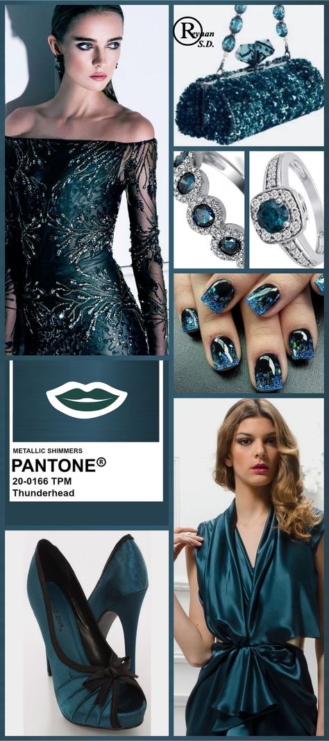 Thunderhead Color, Pantone Metallic Shimmers, Unknown Colors, Pretty Pallets, Supernatural Outfits, Teal Color Palette, Paint Guide, Teal Outfits, Living Colors