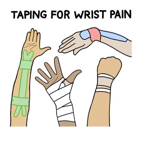 It Tape Wrist, Wrist Kt Taping, Kt Tape Wrist Pain, How To Wrap Your Wrist, Kinesiology Tape Wrist, How To Wrap A Sprained Wrist, How To Wrap A Wrist, Kt Tape Wrist Support, How To Tape Knee For Pain