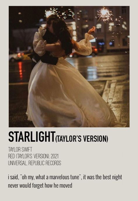 Starlight Taylor Swift Aesthetic, Cottagecore Songs, Starlight Taylor Swift, Taylor Swift Song Polaroid, Polaroid Poster Taylor Swift, Taylor Swift Polaroid, Songs Poster, Song Polaroid, Taylor Swift Discography