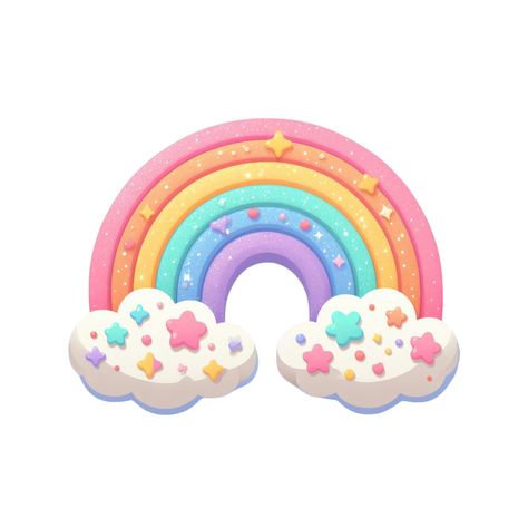 "Do you want LOTS of clipart? Check out LadyBird Graphics Whole Store Bundle where you get all present AND future listings - an amazing saving!! https://www.etsy.com/au/listing/1646997359/whole-shop-bundle-cute-clipart Lovely little pastel sparkle rainbow  - the perfect clipart to use for any kids printable or project! Perfect graphic to use for birthday invitations and cards, or things such as paper crafts, planner printables, digital scrapbookoing, stickers or on just about any printable product!  These is a digital file, which is downloaded after purchase. Simply open the downloaded files, and use as you wish, as it comes with a standard commercial licence. The only use which is not allowed upon purchase is to resell the graphic itself, however it can be used for print on demand product Etsy Clipart, Rainbow For Kids, Pastel Png, Glitter Rainbow, Kawaii Rainbow, Rainbow Pastel, Cartoon Rainbow, Cute Rainbow, Cartoon Graphic Design